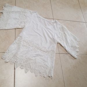Cotton Guipure Lace Cover Up or Mini